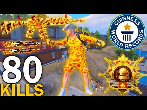 80 KILLS!🔥 IN 2 MATCHES WORLD KILL RECORD! With BEST OUTFIT😍 PUBG MOBILE -BGMI