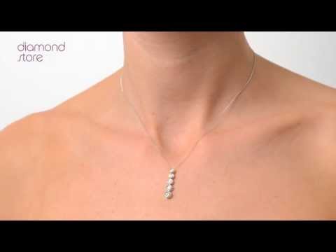 R4634 - 18K White Gold 0.50ct Diamond Drop Pendant