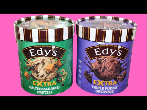 Edy’s EXTRA Frozen Dairy Dessert: Salted Caramel Pretzel & Triple Fudge Brownie Review
