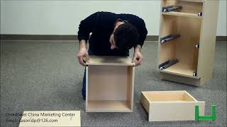 Fastener installation is easier, just snap together to lock, Lockdowel application demonstration