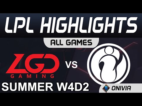 LGD vs IG Highlights All Games LPL Summer Season 2020 W4D2 LGD Gaming vs Invictus Gaming by Onivia