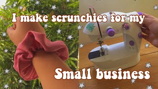 studio vlog ep #2 ♡ how I make my scrunchies for my small biz, freebie + Tutorial ♡ (philippines)