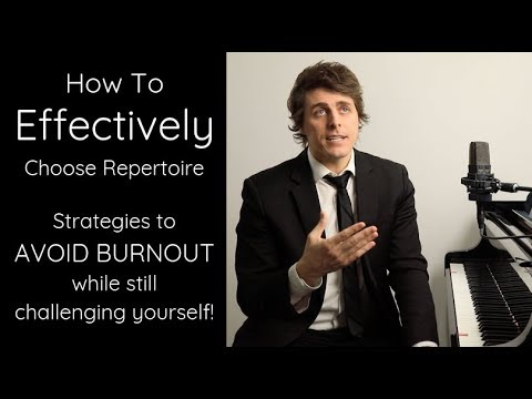 How To PACE Your Repertoire Selections - AVOID BURNOUT!