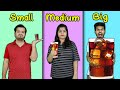 Small Vs Medium Vs Big Glass Drink Challenge | Food Challenge India | Hungry Birds