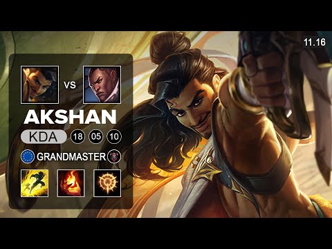 Akshan Mid vs Lucian - EUW Grandmaster Patch 11.16