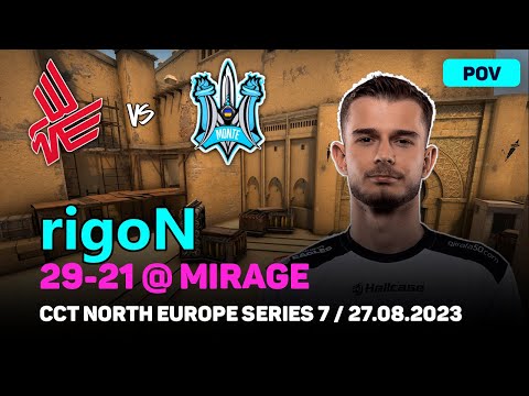 CSGO POV Bad News Eagles rigoN (29/21) vs Monte (mirage) @ CCT North Europe Series 7 / Aug 27, 2023