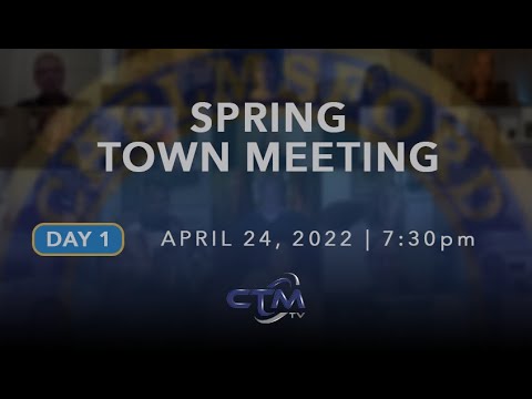 Town Meeting: Spring Day One – April 24, 2023