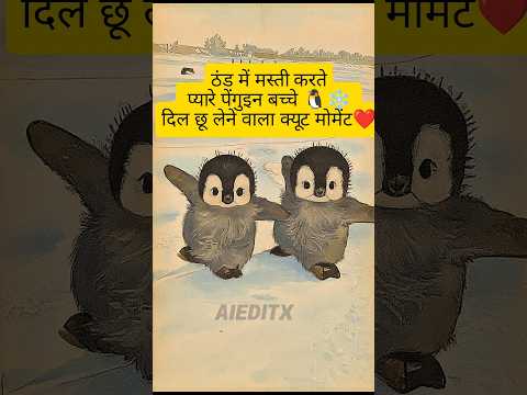 Cute Baby Penguins Playing in the Snow 🐧❄️ | Heart-Melting Adorable Moment ❤️ #cutestmoments