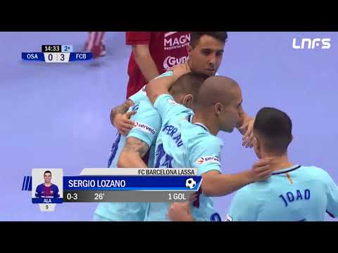 Gol Sergio Lozano (0-3) Osasuna Magna - FC Barcelona Lassa. J25, 1Div. LNFS