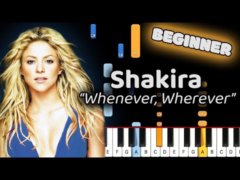 Shakira Whenever Wherever Piano Leçon! (Débutant)