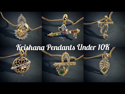 Krishna gold pendants