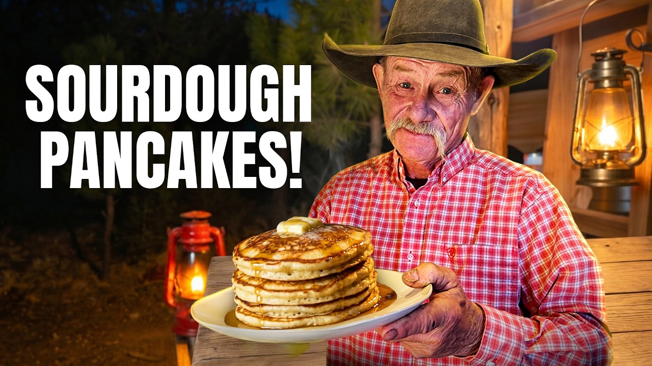 Perfect Sourdough Pancakes - Early Morning Cowboy Breakfast in Cast Iron