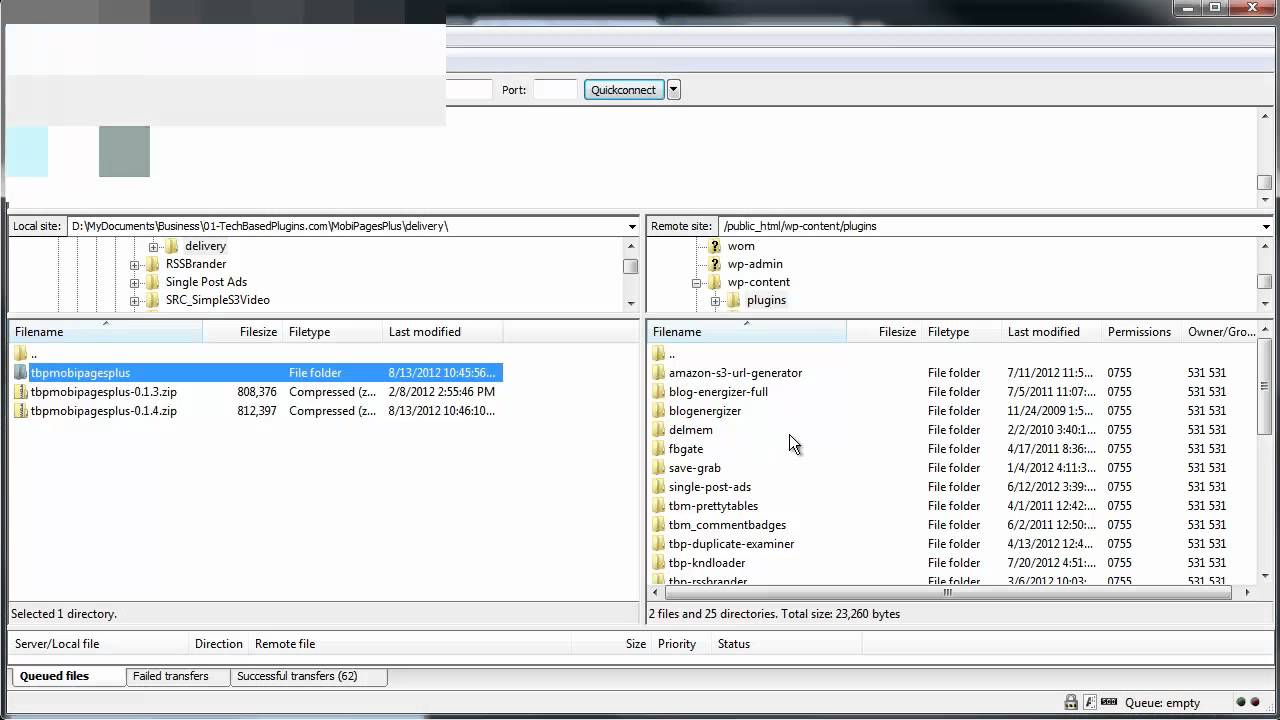Manually upgrade WordPress Plugin using FTP