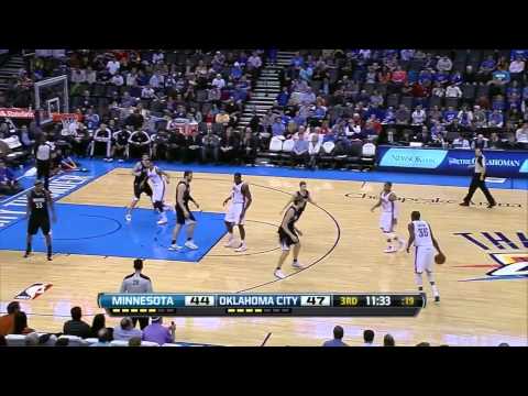 Kevin Durant 26 points 4 blocks vs Minnesota Timberwolves full highlights 01/10/2013 HD