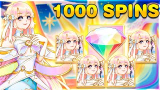 1000 SPINS On RAINBOW PRINCESS SLOT!! (HUGE WIN)