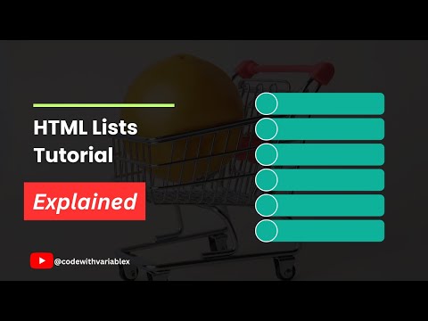 HTML Lists Tutorial