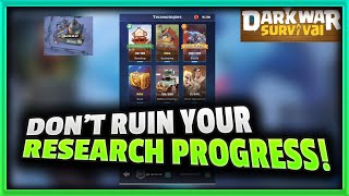 Dark War Survival Newbies Avoid These Research Mistakes!