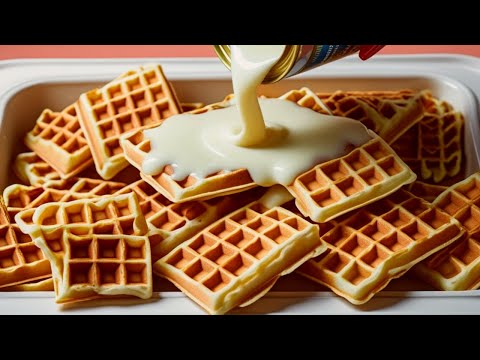 Waffeln mit Kondensmilch! Ohne Mehl! Warum kannte ich dieses Rezept nicht früher?