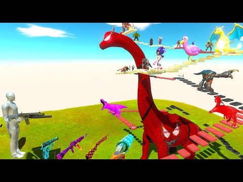 DEADLY Parkour Around EVIL BRACHIOSAURUS - Animal Revolt Battle Simulator