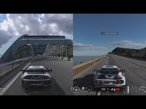 Gran Turismo 6 vs 7 - Grand Valley Speedway vs Highway 1 (Direct Comparison / Side by Side)