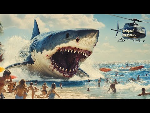 【2025 Newest Movie】Mutant sharks escape, attack tourists, a super shark bathes the coast in blood! 🦈