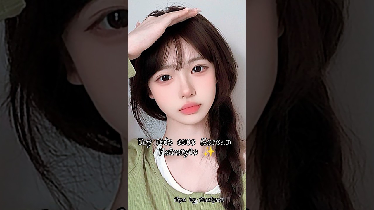 try this cute Korean hairstyle ✨#shortvideo #hairstyle #korean #haircare#shorts #fypシ゚