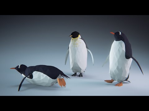 Low Poly Bird: Penguin (Stylized Character for Unreal Engine & Unity)