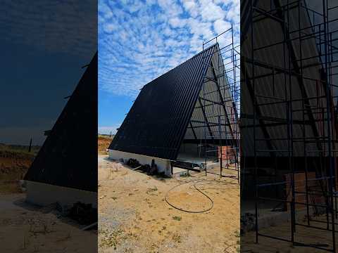 CHALÉ ESTRUTURA METÁLICA COBERTURA #SteelCabin #MetalHouse #ModernCabin #IndustrialCabin #chalé