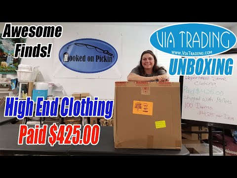 Via Trading Unboxing - 100 Items - High End Clothing - Paid $425.00 - Awesome Finds Online Reselling