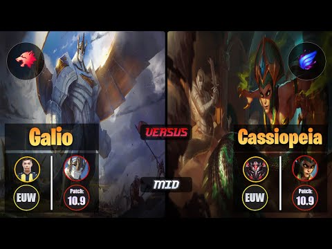 Bolulu GALIO (Mid) [Predator] VS CASSIOPEIA - Grandmaster EUW Patch 10.9