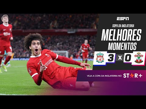 Gols e lances de Liverpool x Southampton