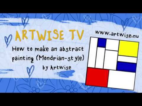 How to make a abstract painting Mondrian style DIY