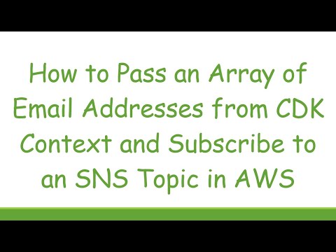 How to Pass an Array of Email Addresses from CDK Context and Subscribe to an SNS Topic in AWS