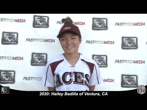 2020 Hailey Badilla Athletic Outfield Softball Skills Video - ACES