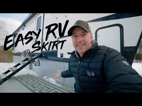 Cheap And Easy RV Skirt. Simple Way To Stay Warm In An RV.