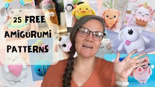 A List of Twenty Five ✨️ Free Amigurumi Patterns 👍