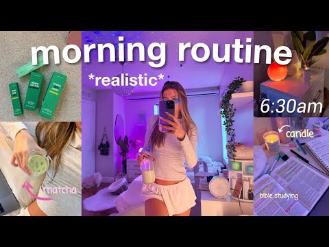 my 6am REALISTIC morning routine:  productive & healthy + new begginings♡