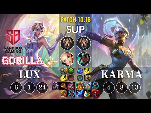 SB GorillA Lux vs Karma Sup - KR Patch 10.16