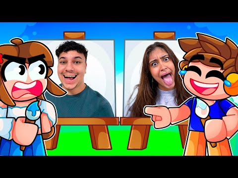 DUDA vs MARCELO in REAL LIFE quick draw on Roblox!