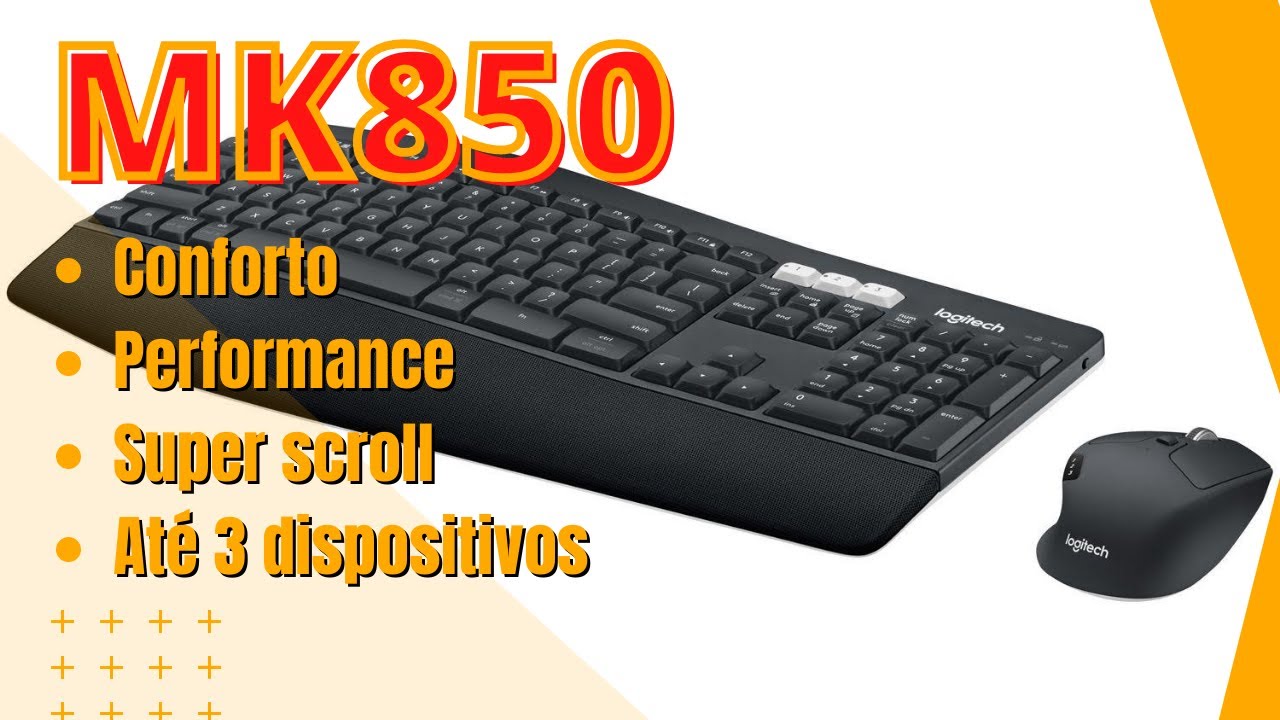 LOGITECH MK850 PERFORMANCE: UNBOXING DO COMBO E REVIEW DO MOUSE E TECLADO