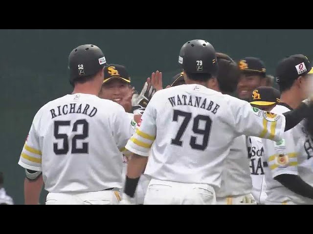 【ファーム】接戦を制す!! ホークス・リチャード フルカウントからボールを見極め、押し出しでサヨナラ勝利!! 2023年4月14日 福岡ソフトバンクホークス 対 阪神タイガース