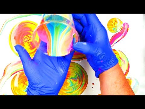 Beginner Acrylic Pouring 5 Tips and a DIY Tool! Beautiful Rainbow Tree