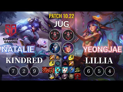SB Natalie Kindred vs YeongJae Lillia Jungle - KR Patch 10.22