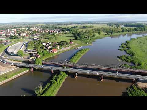 DK36 Ścinawa, most tymczasowy na Odrze, maj 2021 r.