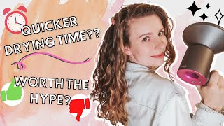 Dyson Supersonic Diffuser First Impressions/Review on Wavy Hair // FAIL! Quick drying time where?