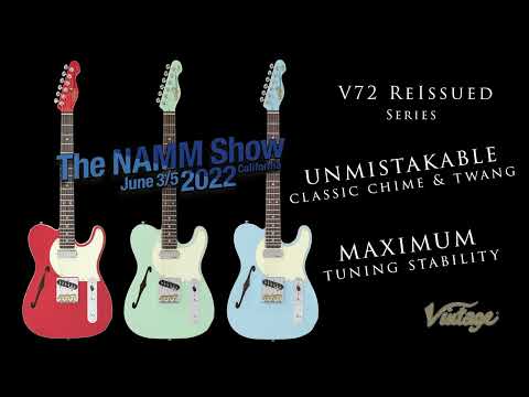 Vintage ReIssued Series V72FR Tele Style Semi-Hollow Body Guitar - Firenza Red image 8