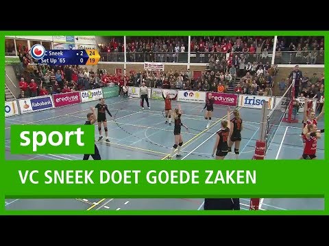 SPORT: VC Sneek doet goede zaken in race om landskampioenschap met overwinning op Set-Up '65