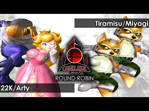 Melee: 22K/Arty V Tiramisu/Miyagi - Obelisk 61 Tournament SSBM
