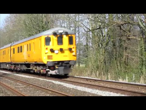 Network Rail DBSO 9708 Testing Train Passing Wellington 09/04/15