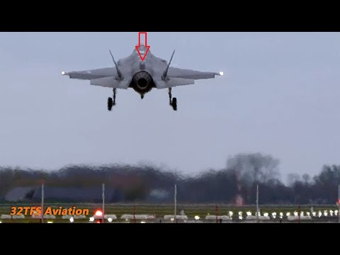 [4K] First Dutch AF F-35 with Drag Chute Pod arrived at Leeuwarden!!